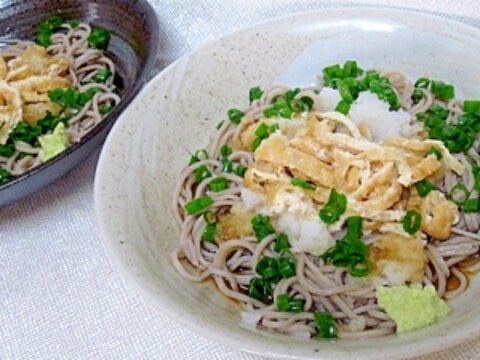 新蕎麦が旨い♪　「冷しきつね　おろし添え」